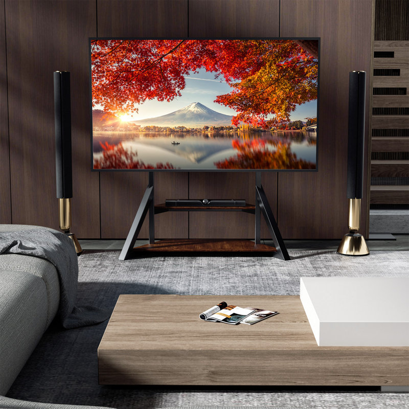 Talja TV Floor Stand Height Adjustable TV Mount Stand for 65 100 LCD LED TVS 17 Stories